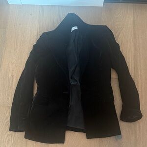 Mango Classic Black Velvet Blazer